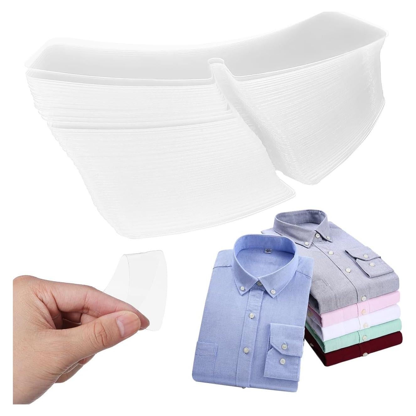 Soportes para Cuello de Camisa COHEALI 100pcs Plástico Transparente