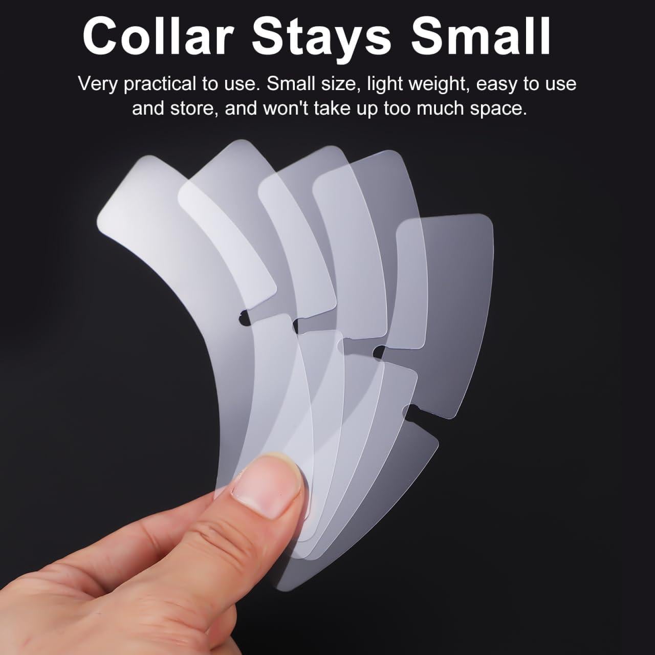 Soportes para Cuello de Camisa COHEALI 100pcs Plástico Transparente