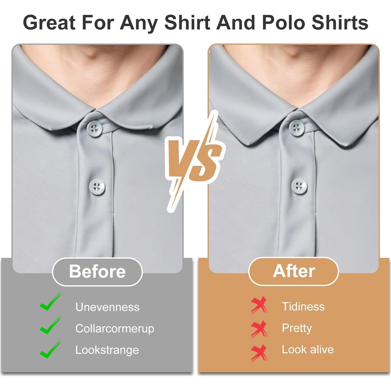 150 Etiquetas Adhesivas para Cuellos de Camisas Unisex Xthrotsenk