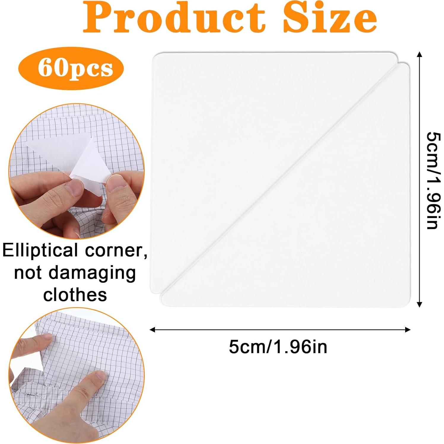 60 Soportes de Collar Antirrollo Quilax para Camisas de Hombre