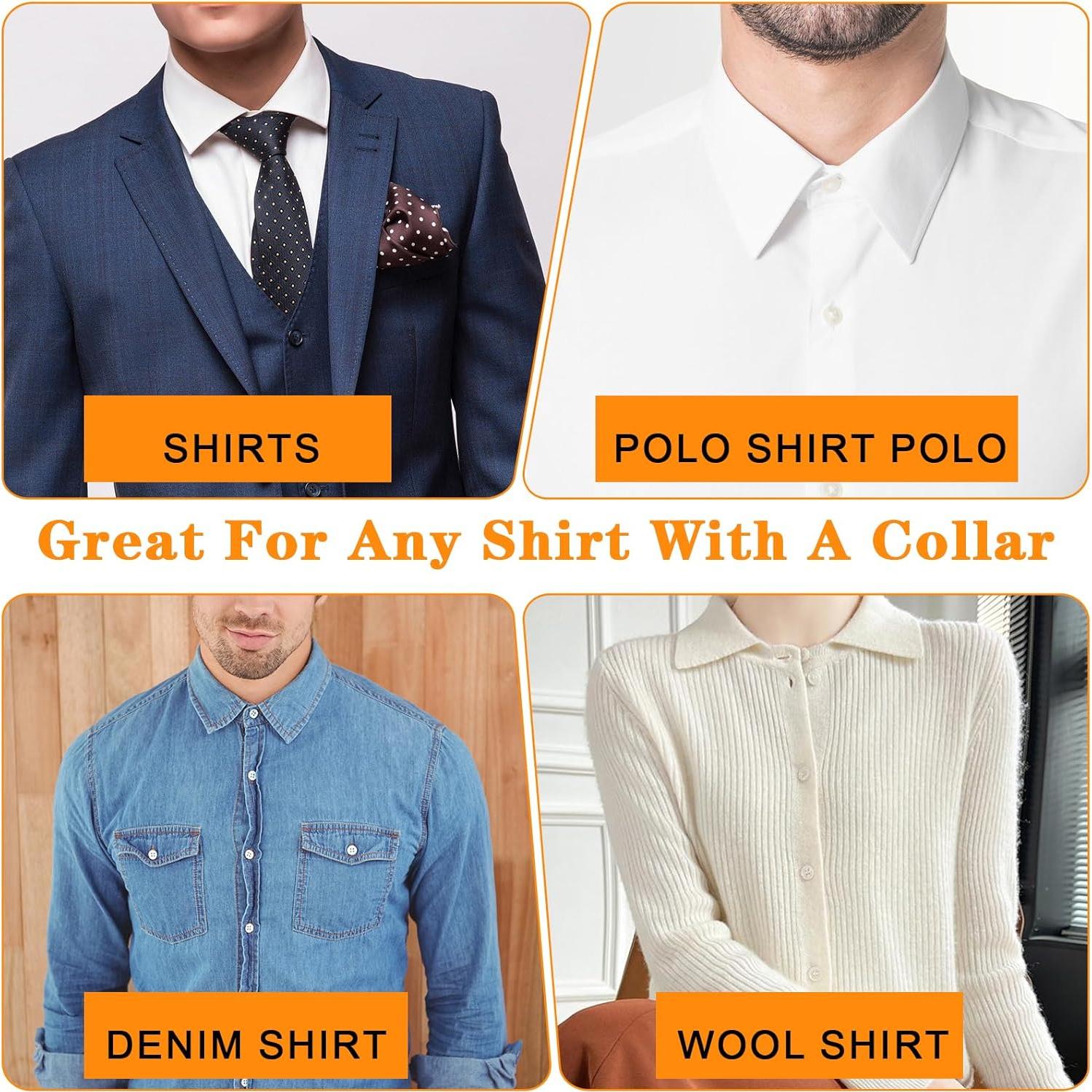 60 Soportes de Collar Antirrollo Quilax para Camisas de Hombre