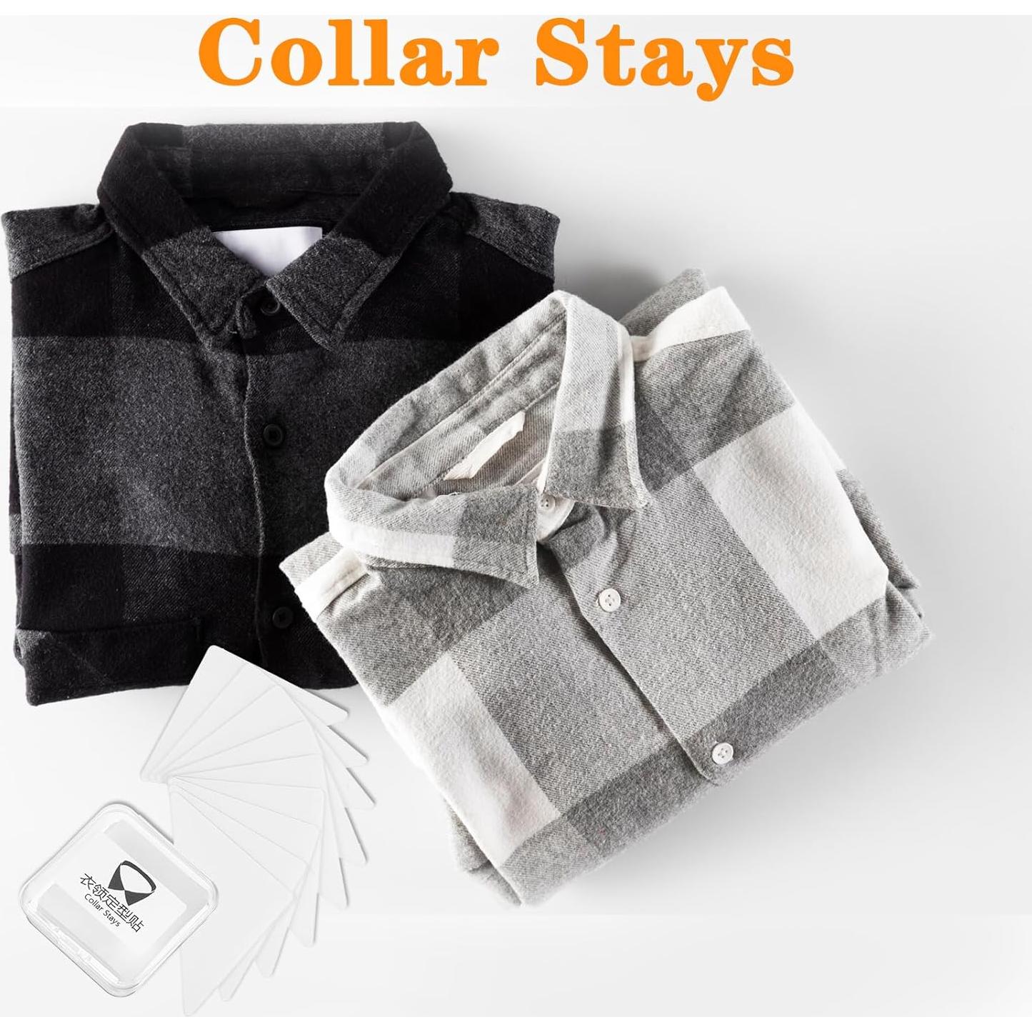 60 Soportes de Collar Antirrollo Quilax para Camisas de Hombre