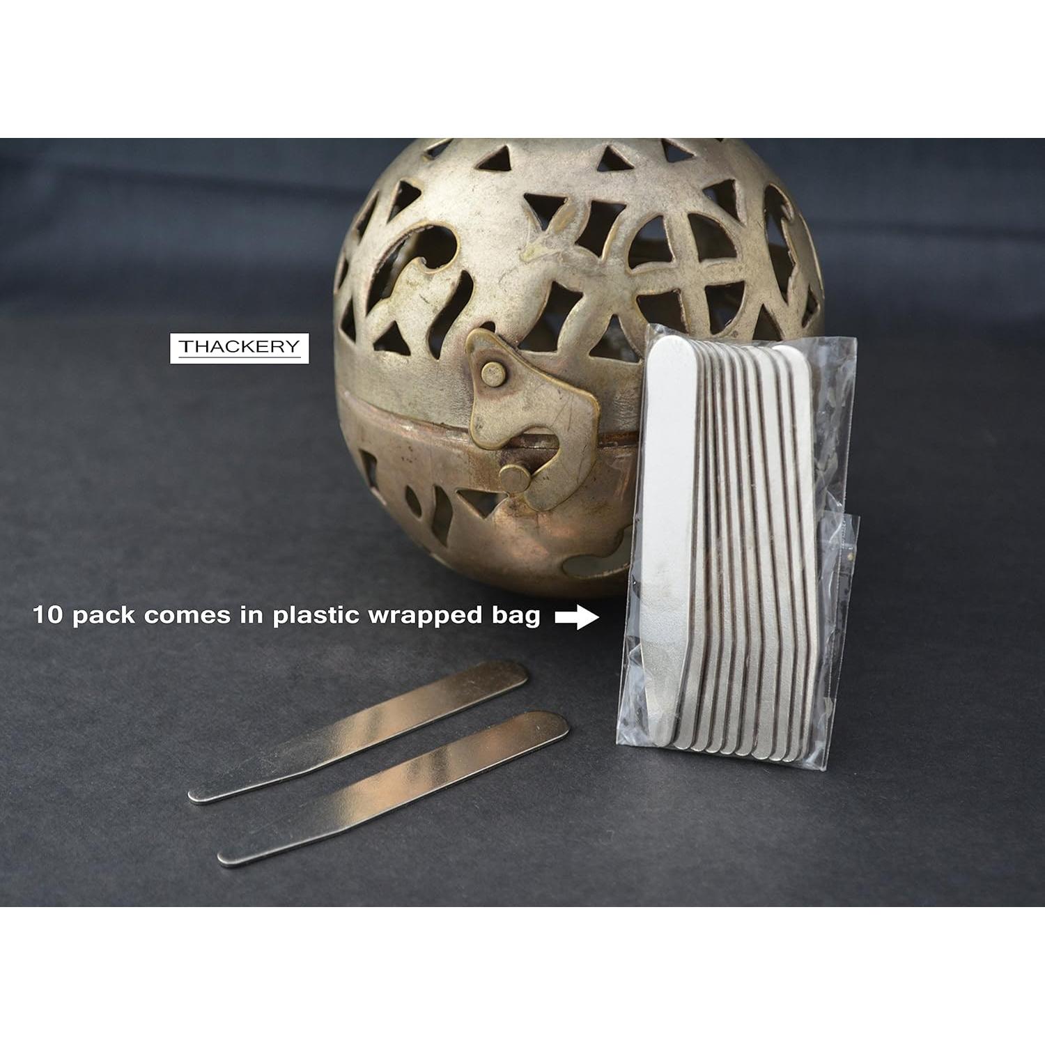 Juego de 10 varillas de cuello acero inoxidable mate 4.4-7.6 cm