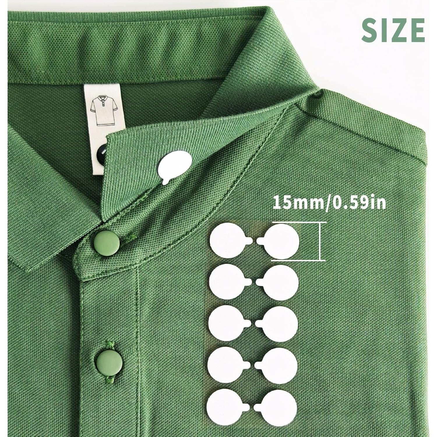 Permanentes Adhesivos para Cuellos de Camisas y Polos - 60 Puntos