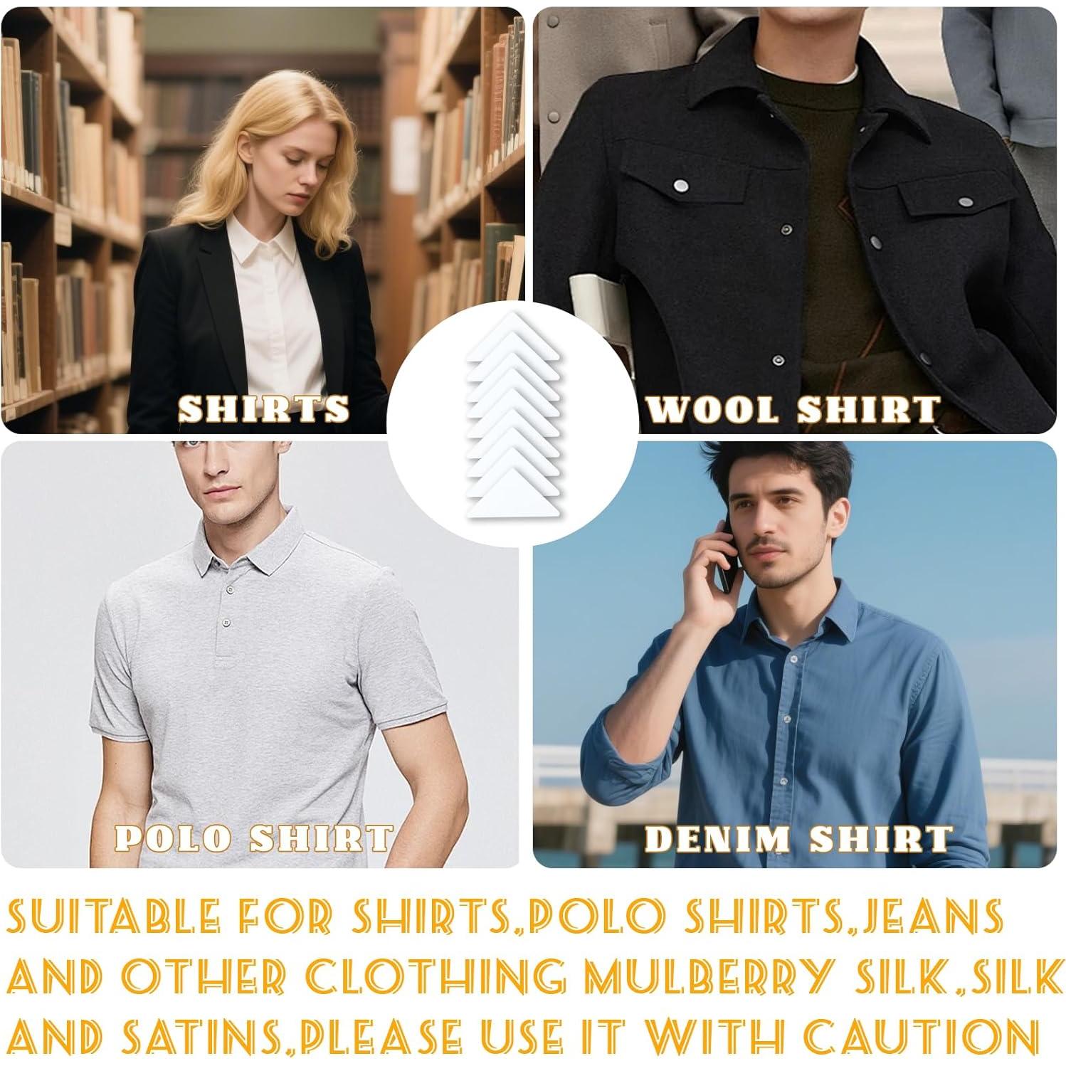 100 Soportes de Cuello Adhesivos para Camisas Polo Loghohu