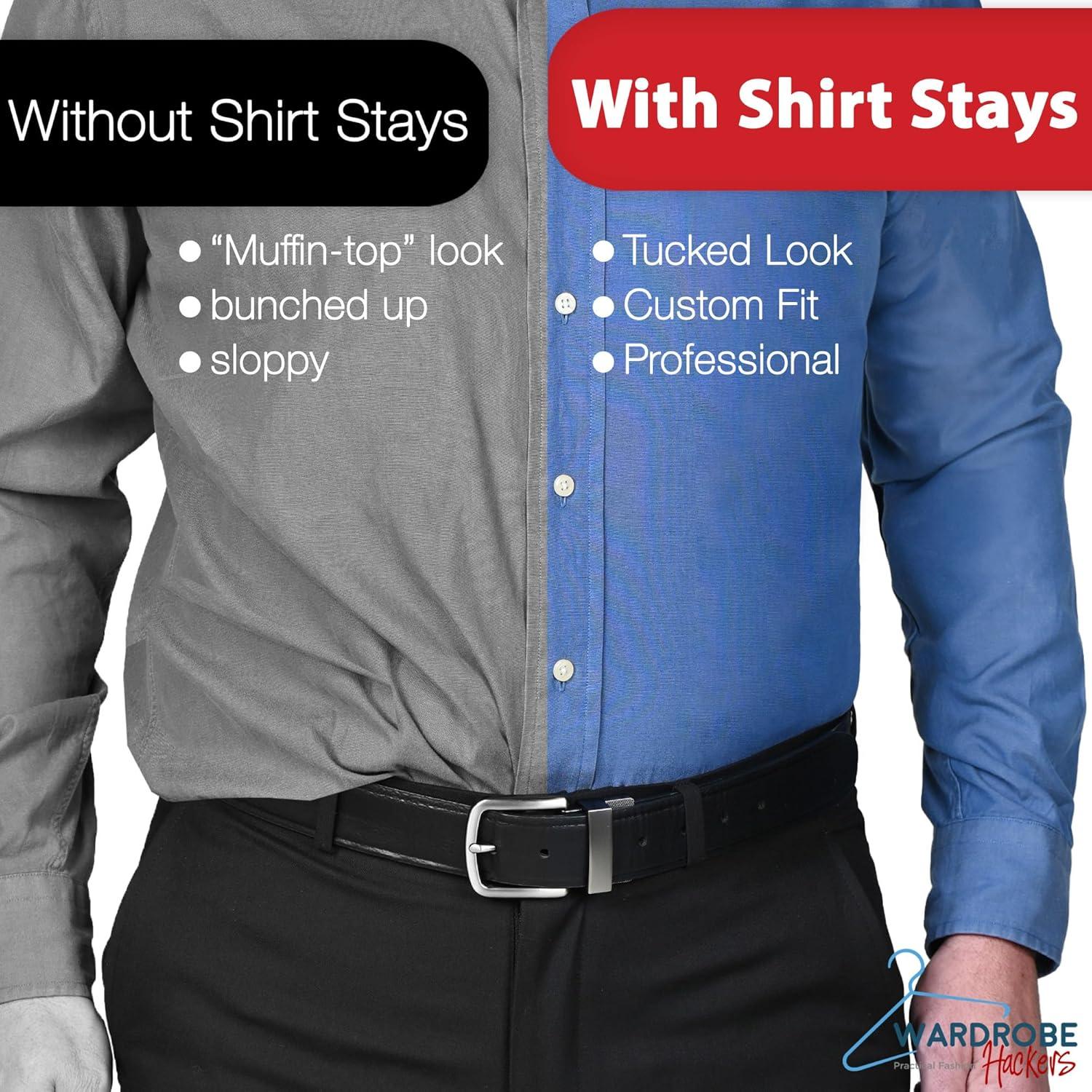 Soportes de Camisa Elásticos Negros para Hombres y Mujeres