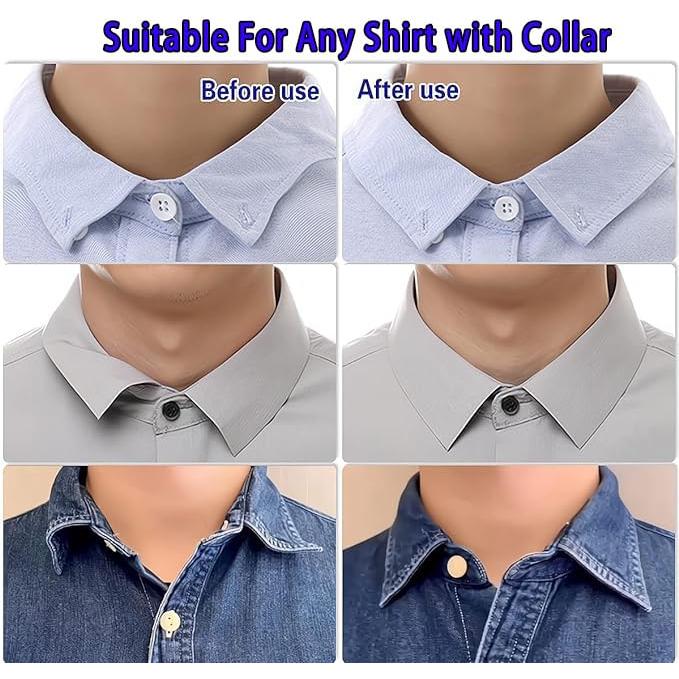 Collares Adhesivos para Camisas y Polos - 120 Pcs - Sin Metal