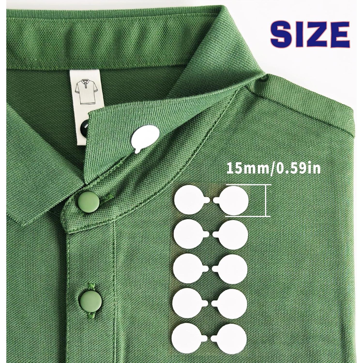 Collares Adhesivos para Camisas y Polos - 120 Pcs - Sin Metal