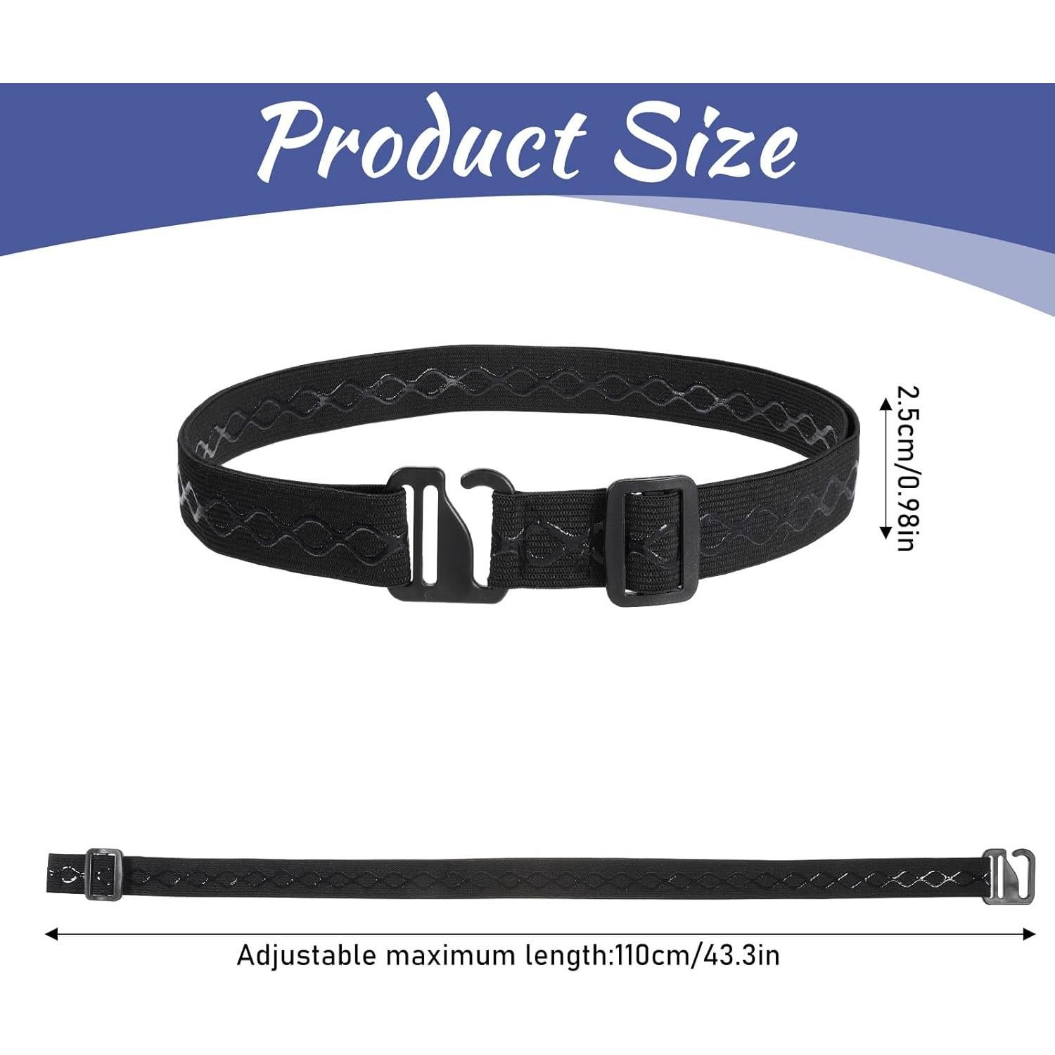 Cinturón Ajustable Antideslizante para Camisa Unisex