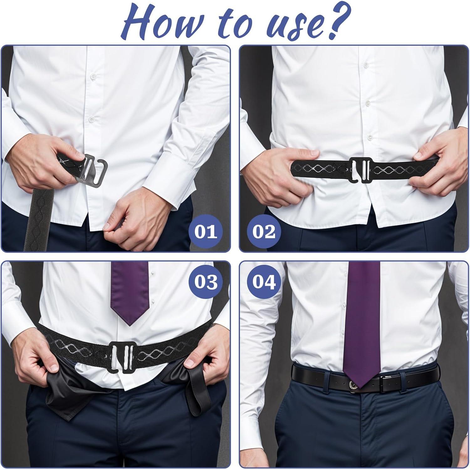 Cinturón Ajustable Antideslizante para Camisa Unisex