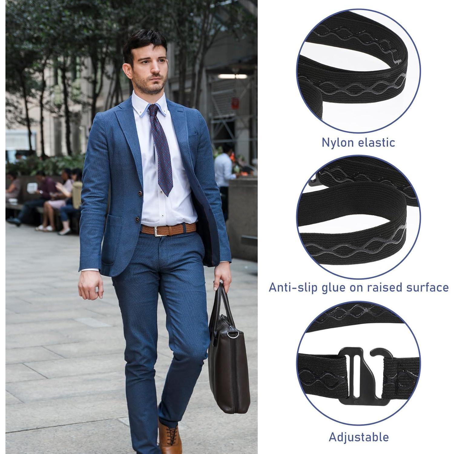 Cinturón Ajustable Antideslizante para Camisa Unisex