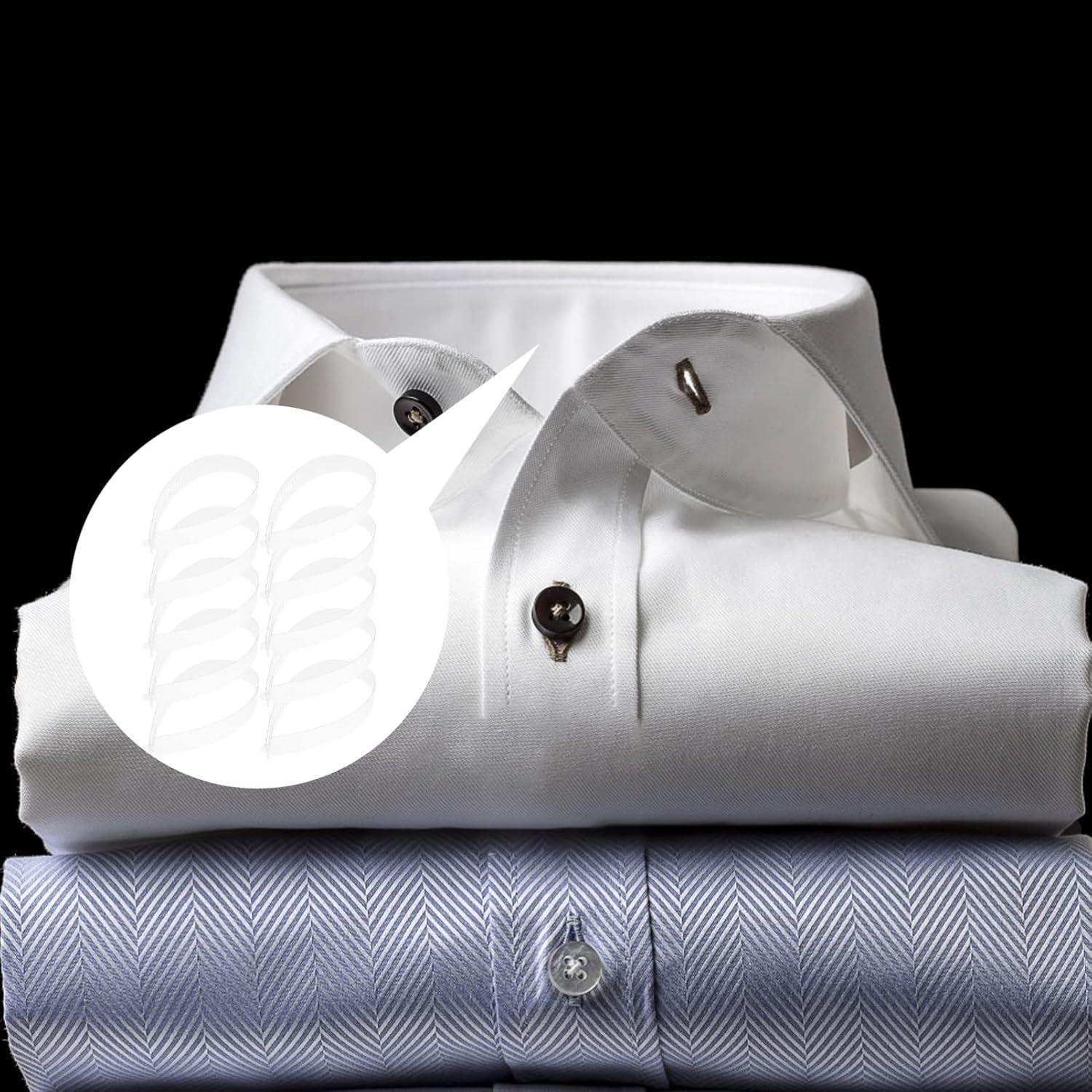 100 Aletas de Plástico Transparentes para Camisas de Hombre y Mujer