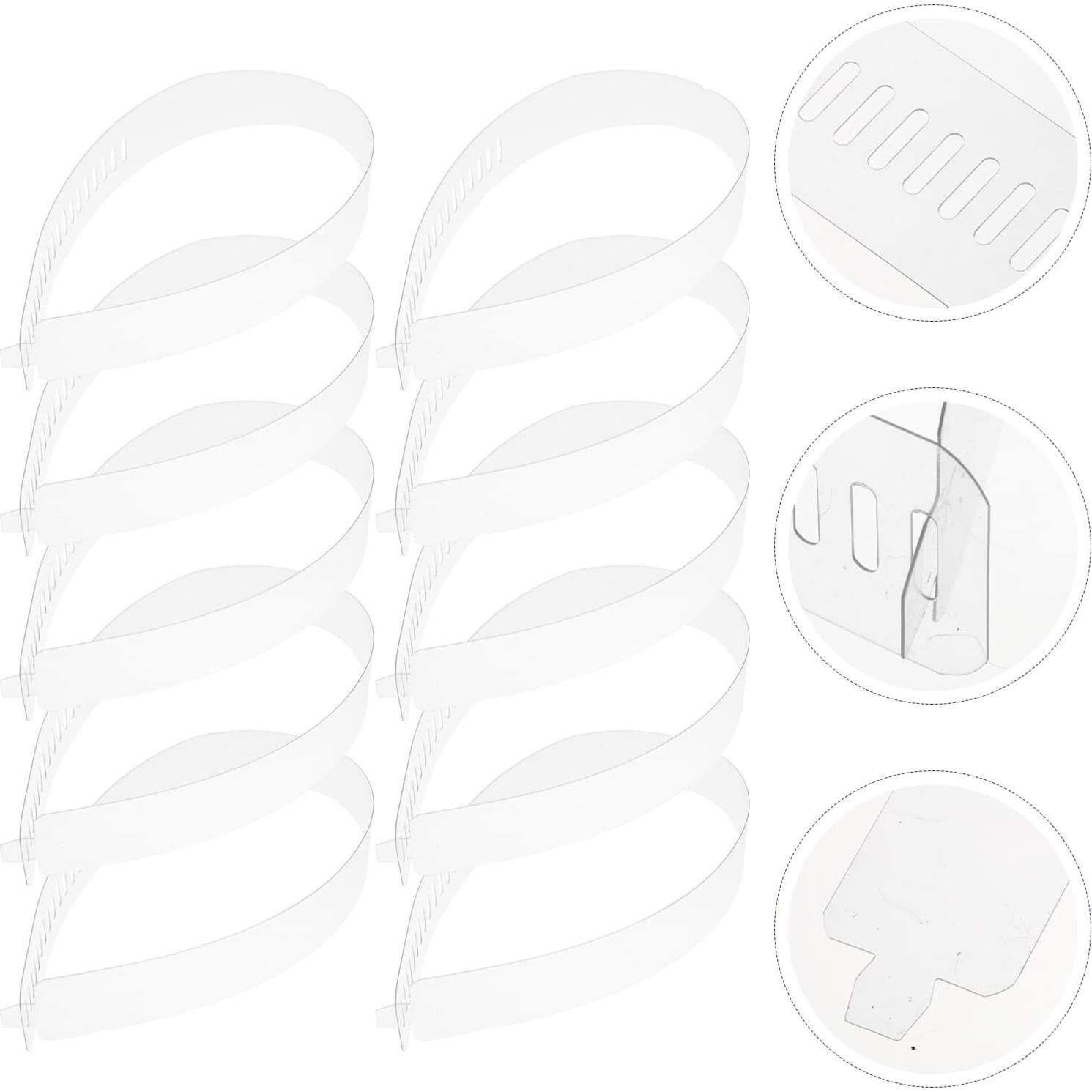 100 Aletas de Plástico Transparentes para Camisas de Hombre y Mujer