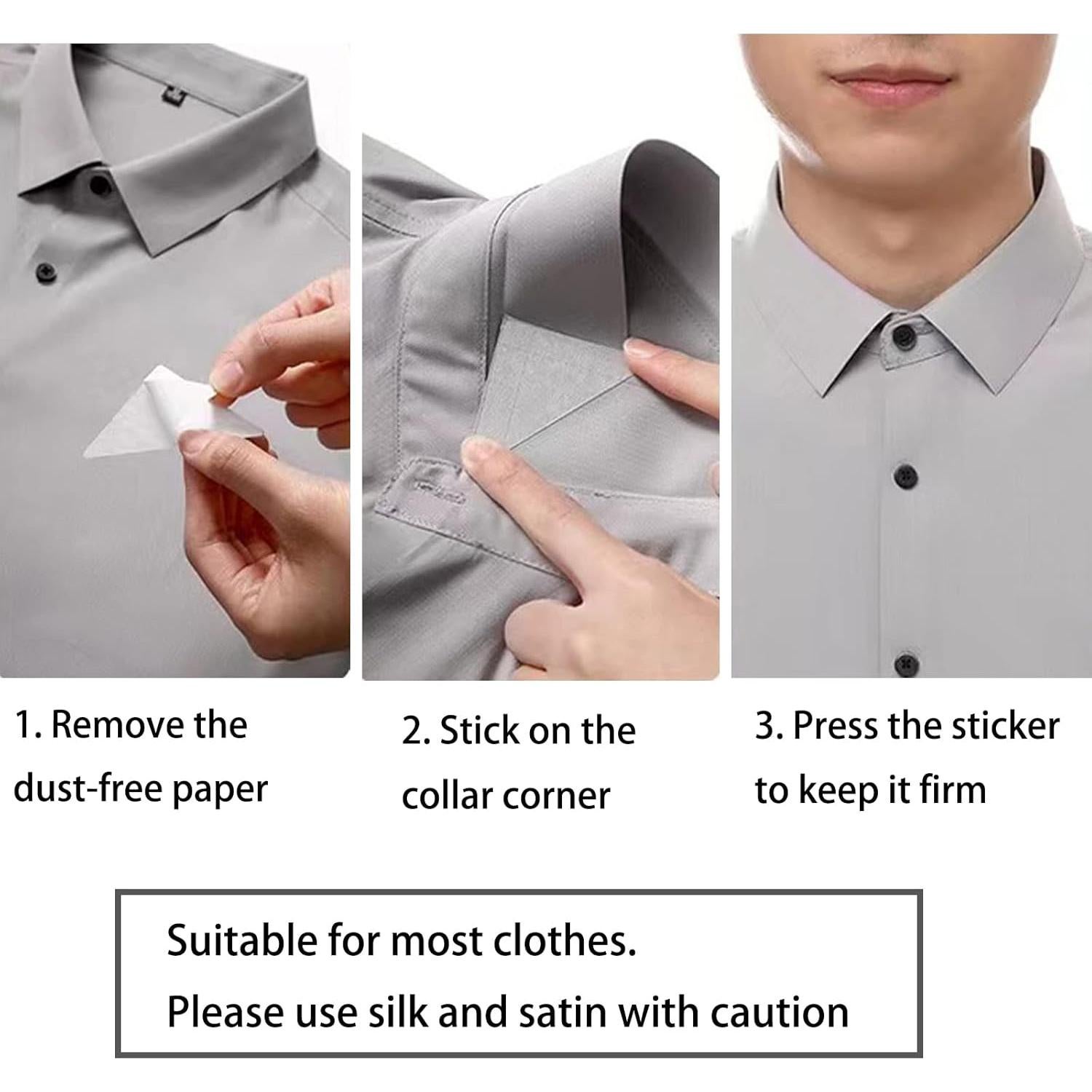 120 Piezas Collar Stays No Curl PVC para Camisas Polo