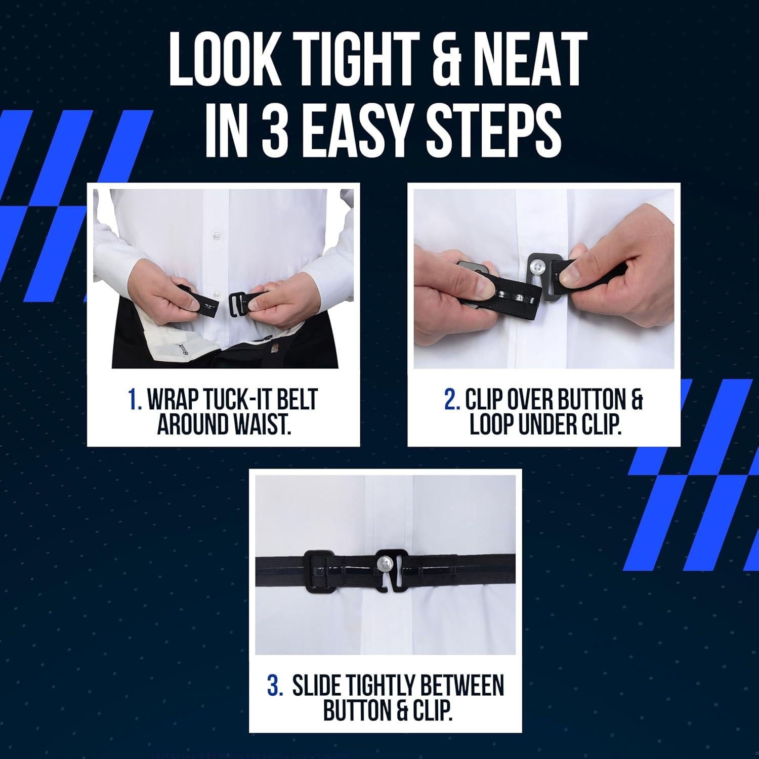 Cinturón Tuck-It Camisa Stay para Hombres Estándar 28-40"