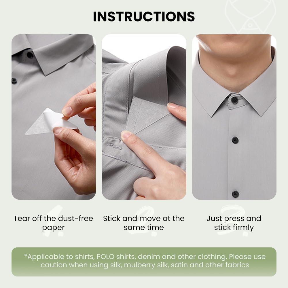 50 Piezas Collar Stays Triangulares Blancos WinldMonmo PVC