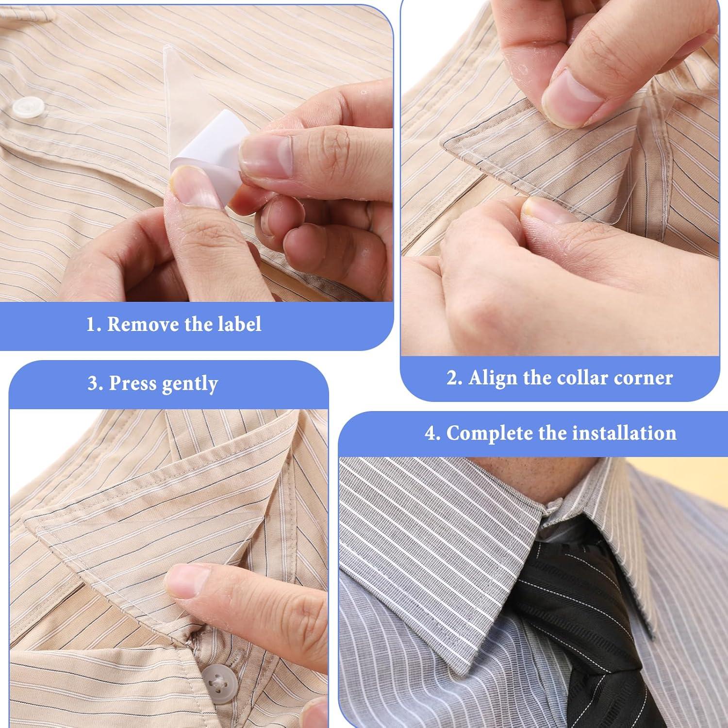 120 Soportes de Collar para Camisas de Hombre FdcLixuvol