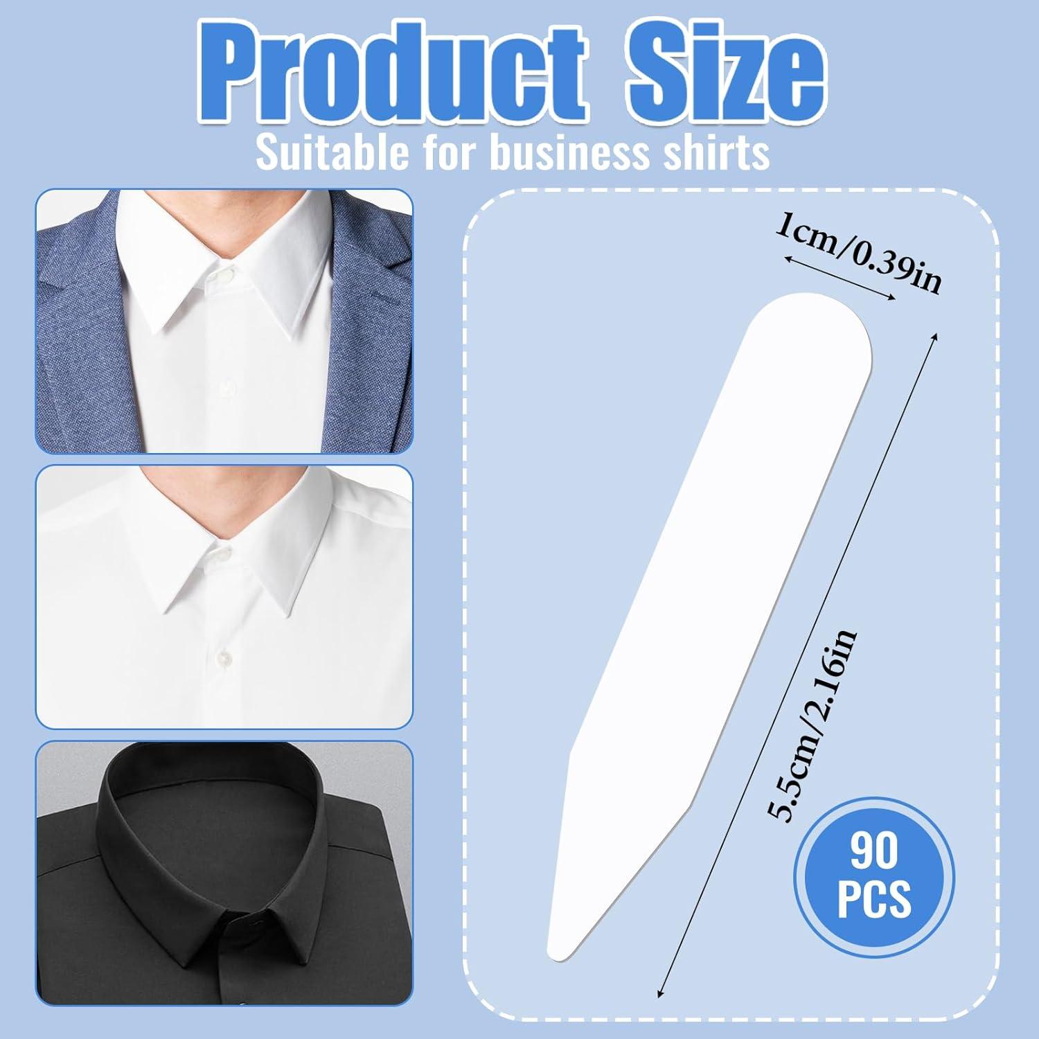 90 Soportes de Cuello de Camisa JIYIN para Hombre 5.5x1 cm