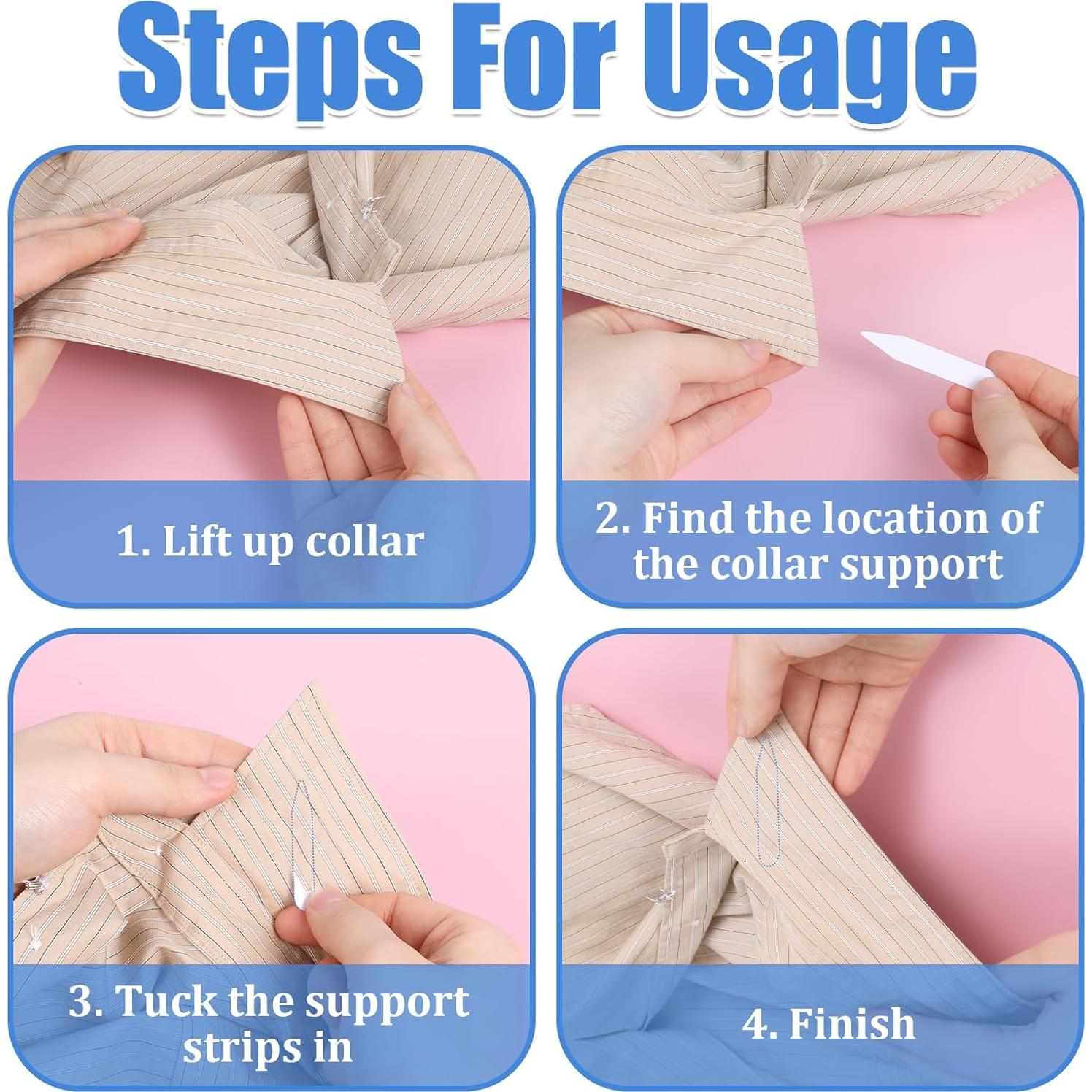 90 Soportes de Cuello de Camisa JIYIN para Hombre 5.5x1 cm