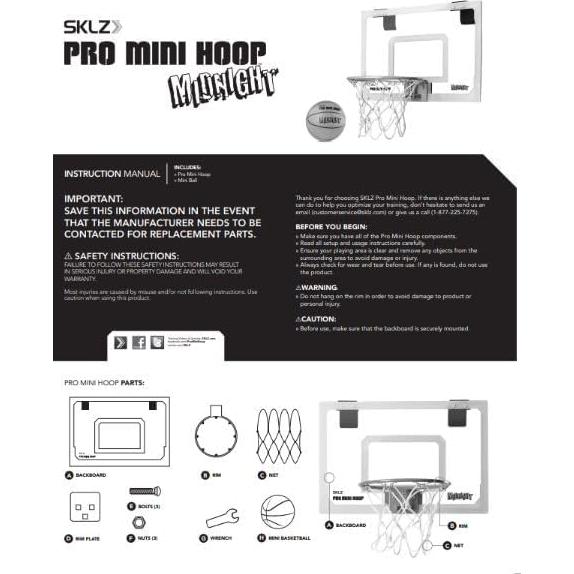 Aro de Baloncesto SKLZ Pro Mini para Puerta - Portátil