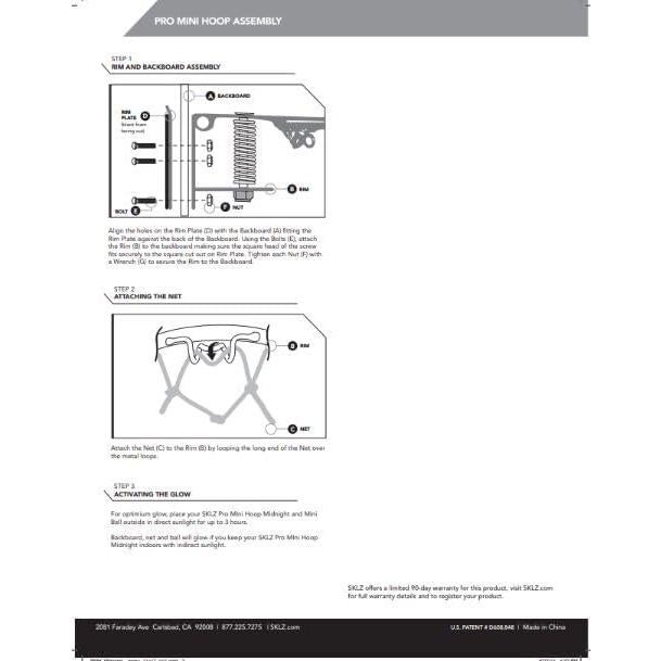 Aro de Baloncesto SKLZ Pro Mini para Puerta - Portátil