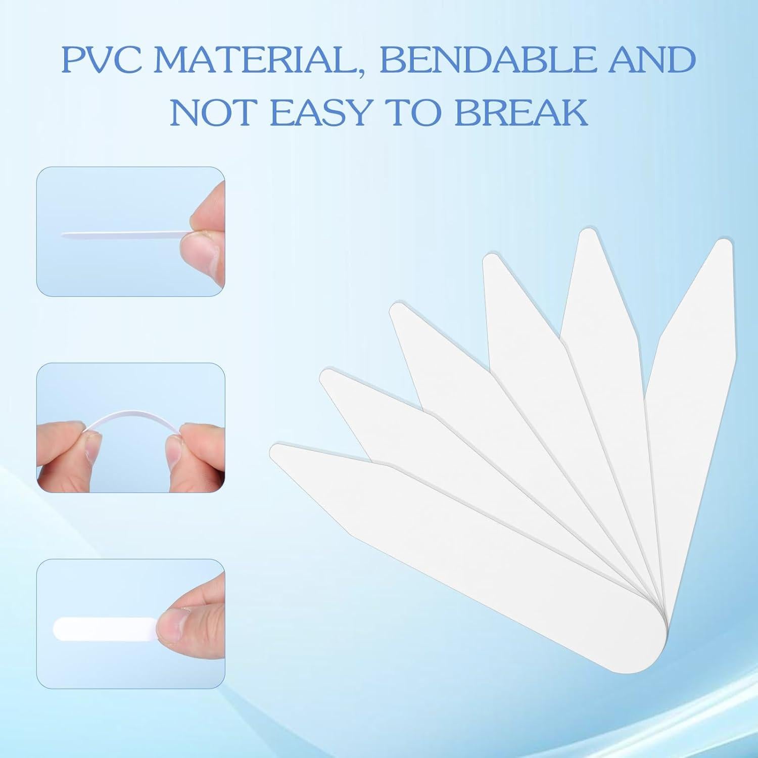 Insertos de Cuello de Camisa Ymapinc 50PCS Plástico Blanco 5.51cm