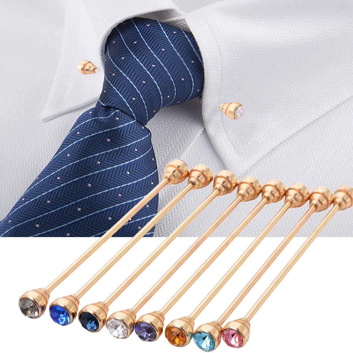 Set 8 Pinzas de Cuello de Cristal YYBONNIE - Oro 18K