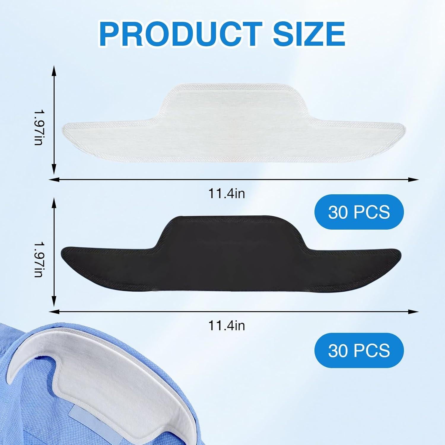 60 Protectores de Cuello Desechables GEDEUBAN para Camisas