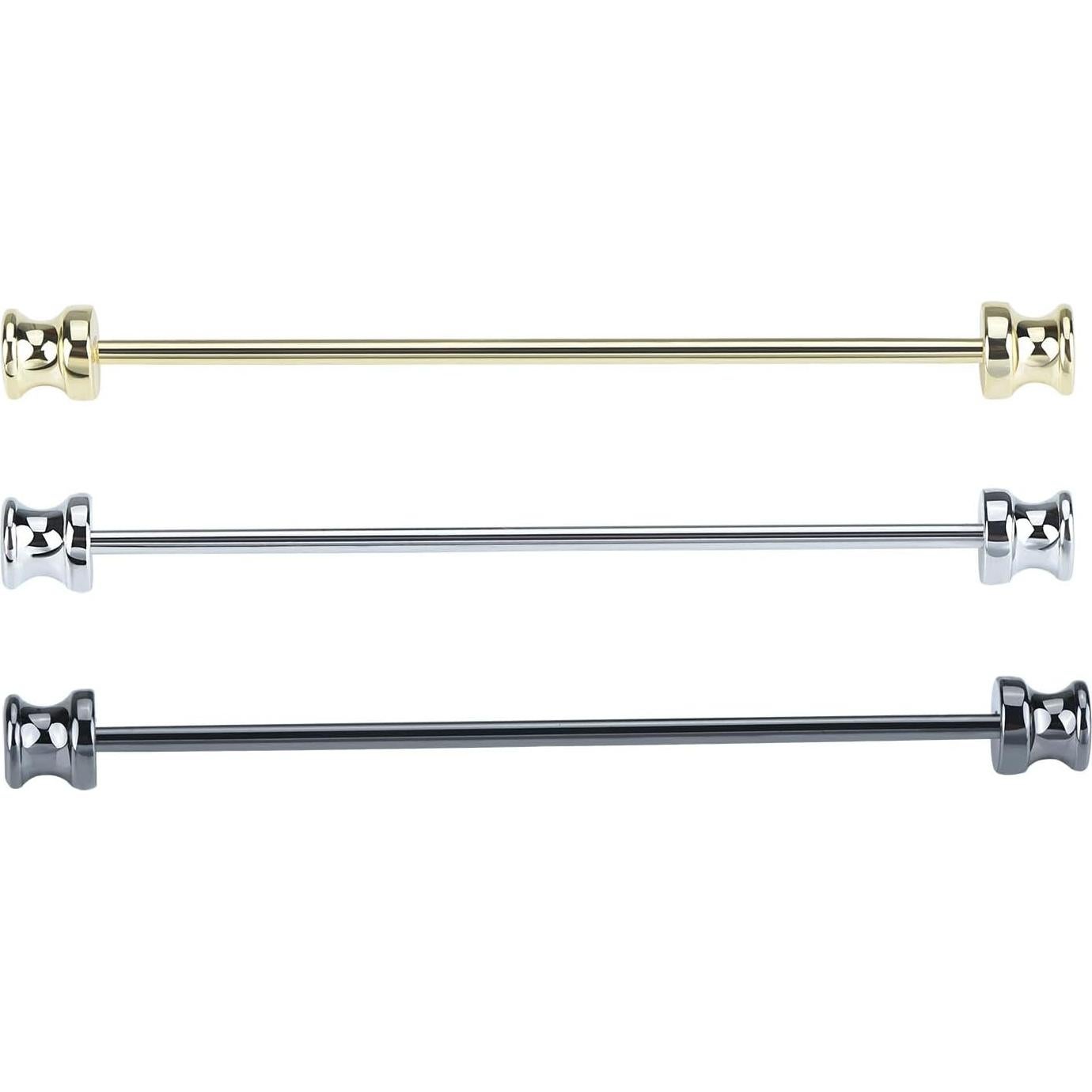 3 Pinzas de Corbata de Cobre YYYBONNIE en Oro, Plata y Negro