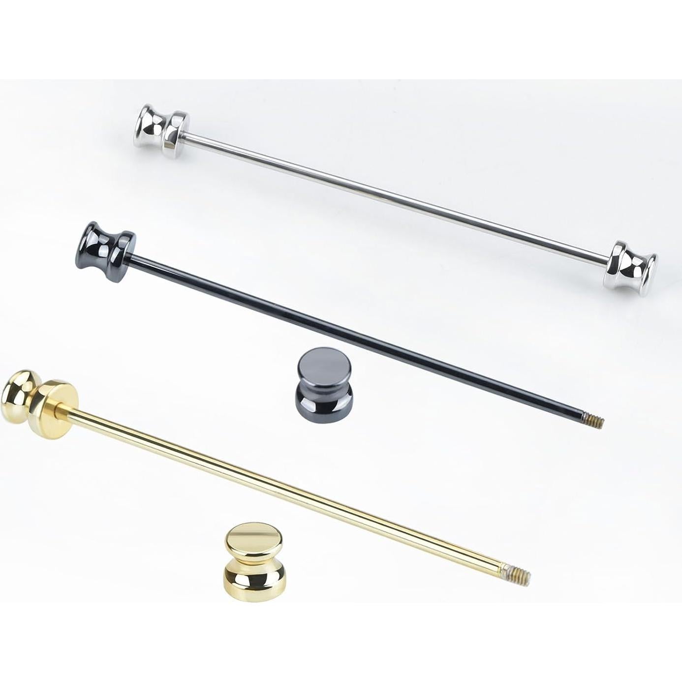 3 Pinzas de Corbata de Cobre YYYBONNIE en Oro, Plata y Negro