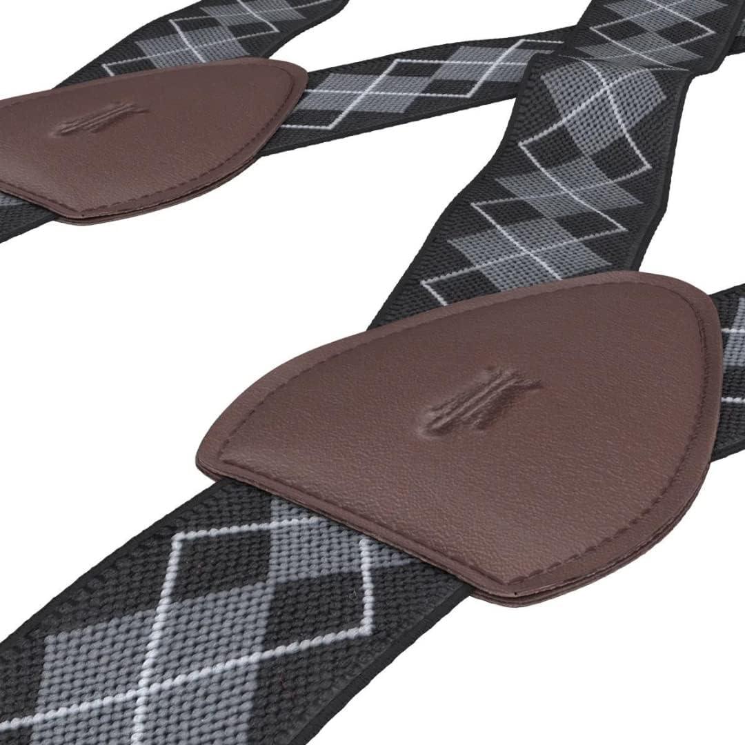 Soporte para Camisa de Hombre KK & JAY Argyle Negro/Gris