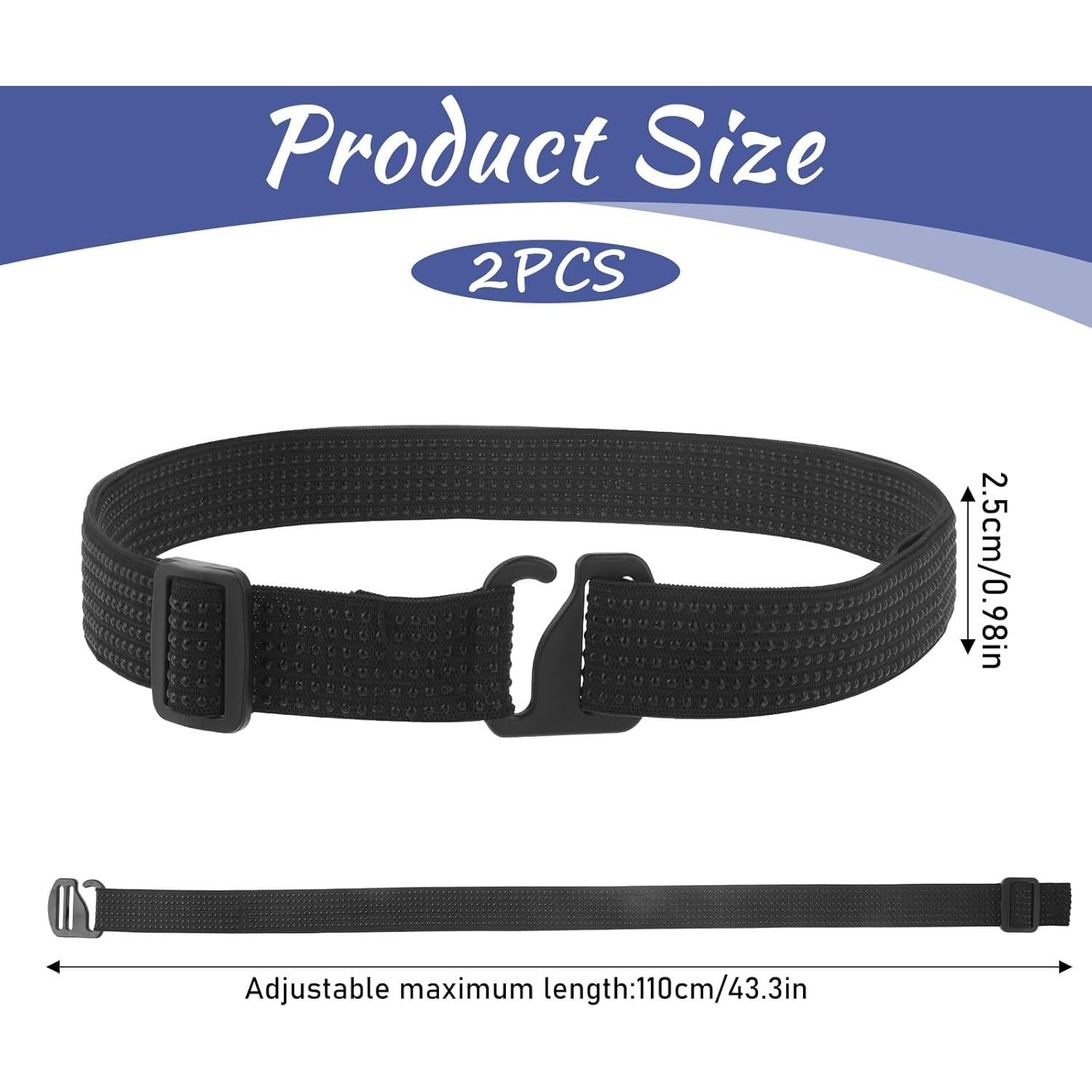 Cinturones Antideslizantes para Camisas Qianyu - 2 Pcs Ajustables