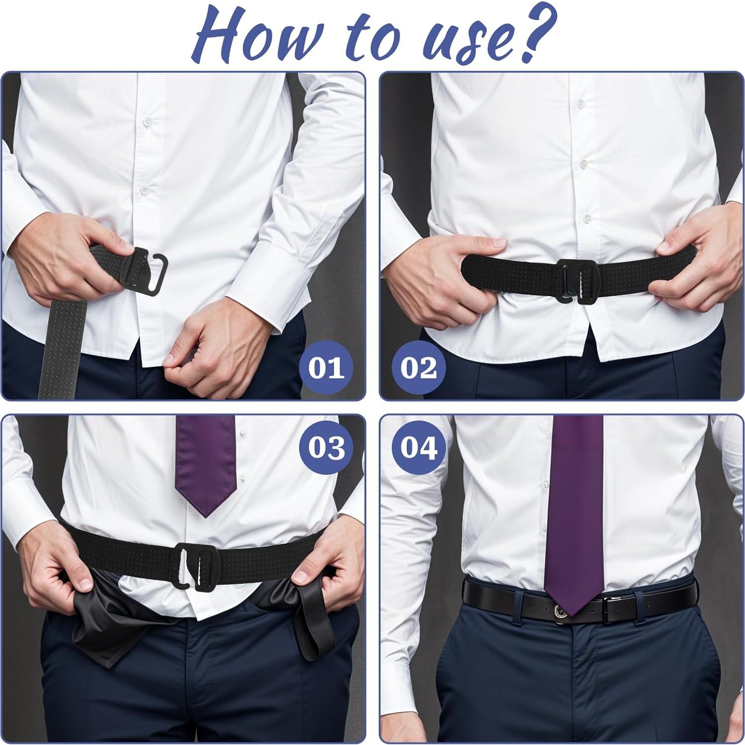 Cinturones Antideslizantes para Camisas Qianyu - 2 Pcs Ajustables