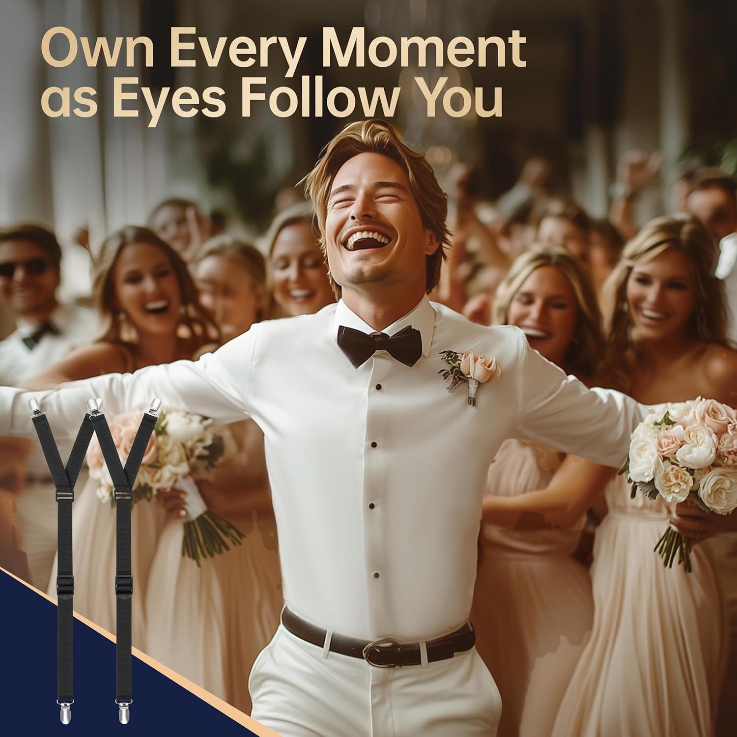 B&P Sujetadores de Camisa Ajustables para Hombres - Clips Antideslizantes