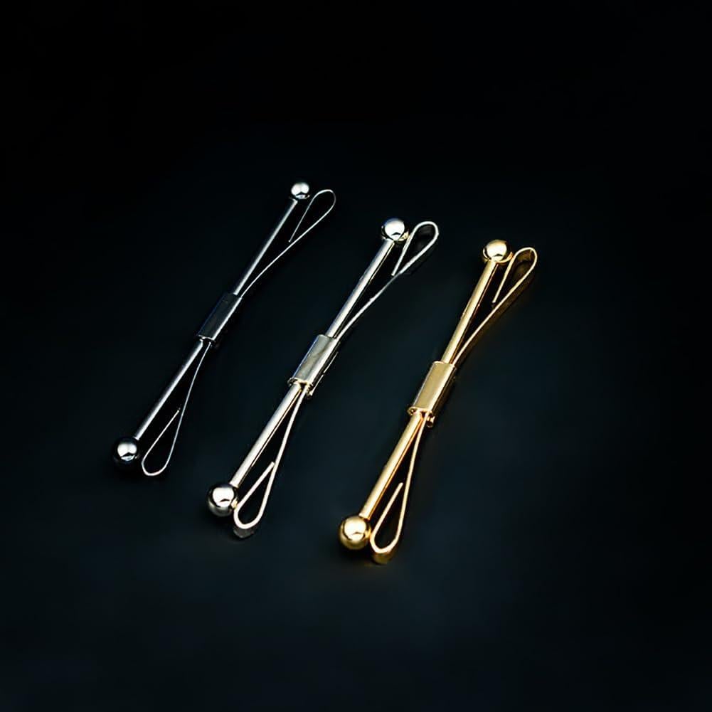 Clip de Corbata BFLCTTBD 3 Piezas Metal Oro Plata Negro