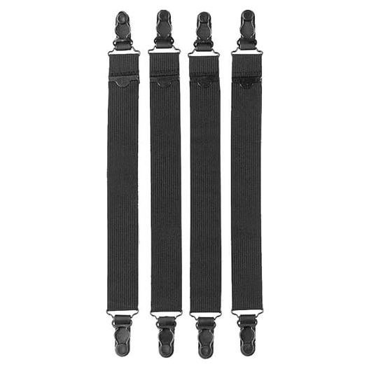 Garter de Camisa Vanguard 2 Pares Ajustables Negro