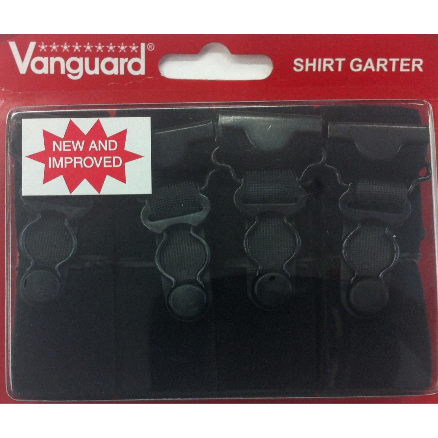 Garter de Camisa Vanguard 2 Pares Ajustables Negro
