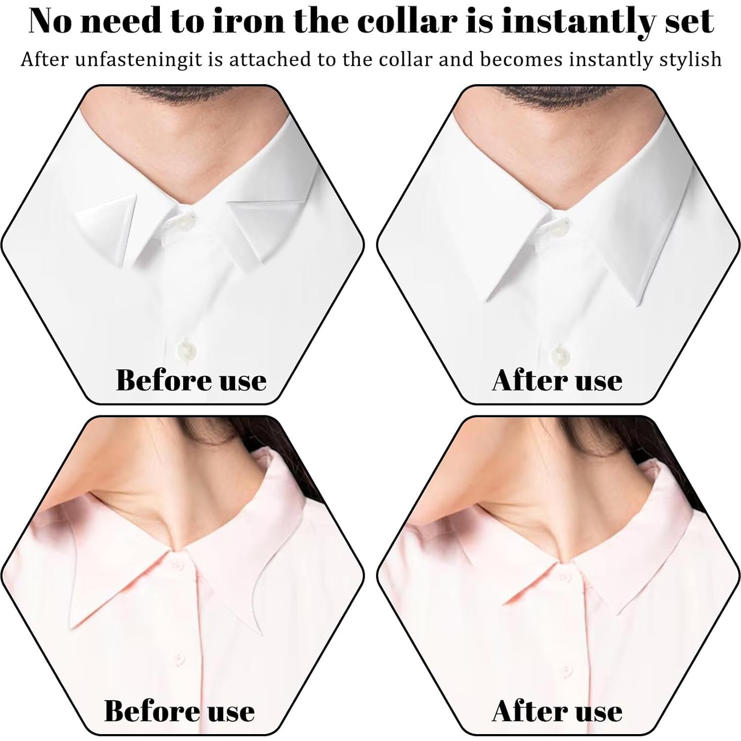 Bewudy 100 Soportes de Cuello Transparentes para Camisas