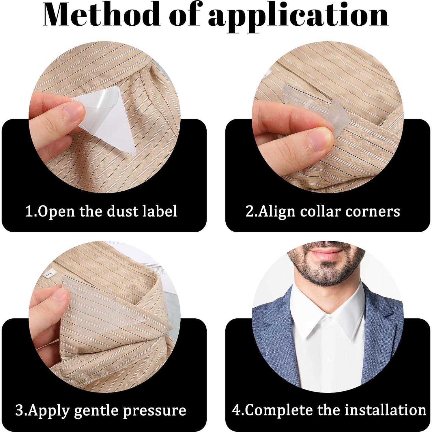 Bewudy 100 Soportes de Cuello Transparentes para Camisas