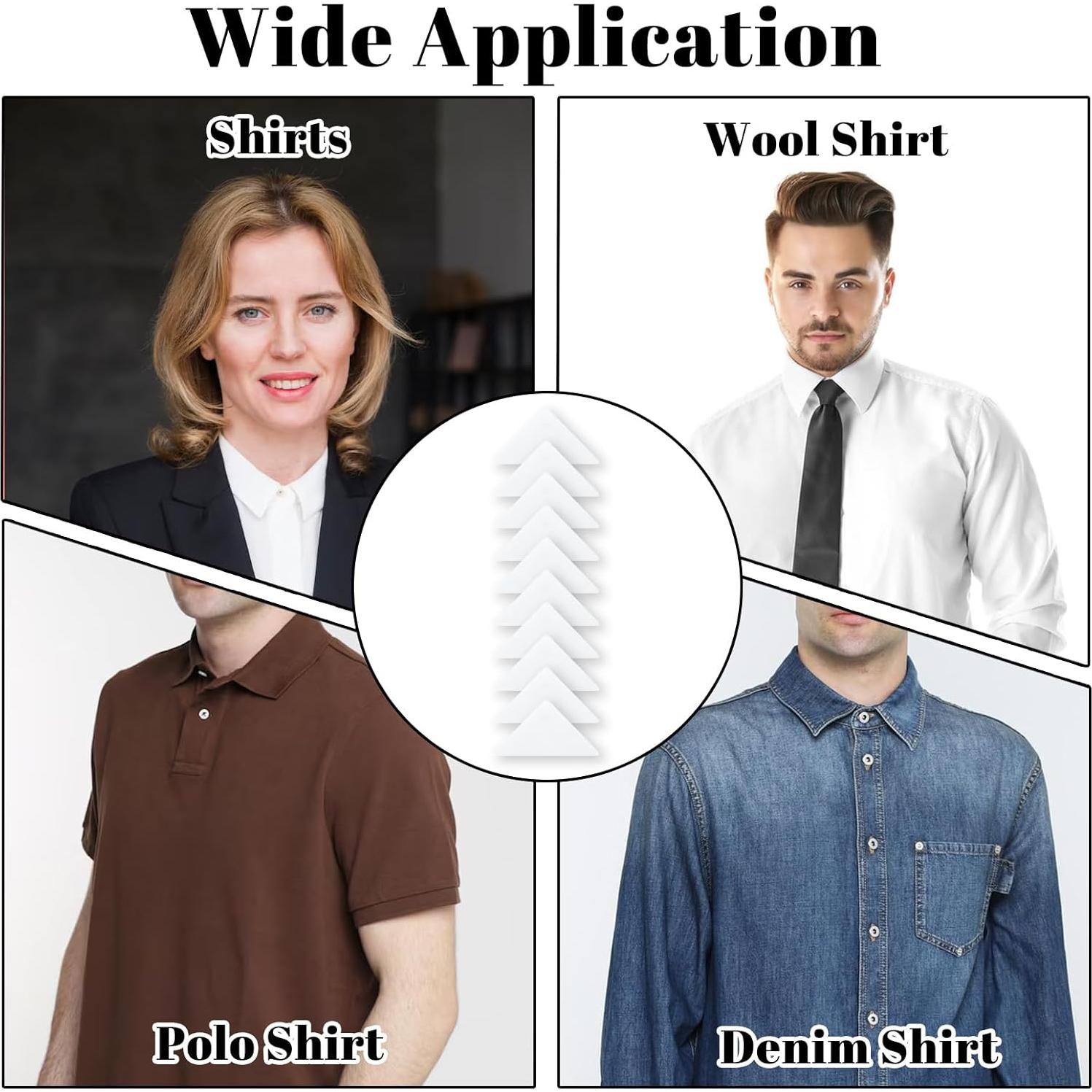 Bewudy 100 Soportes de Cuello Transparentes para Camisas