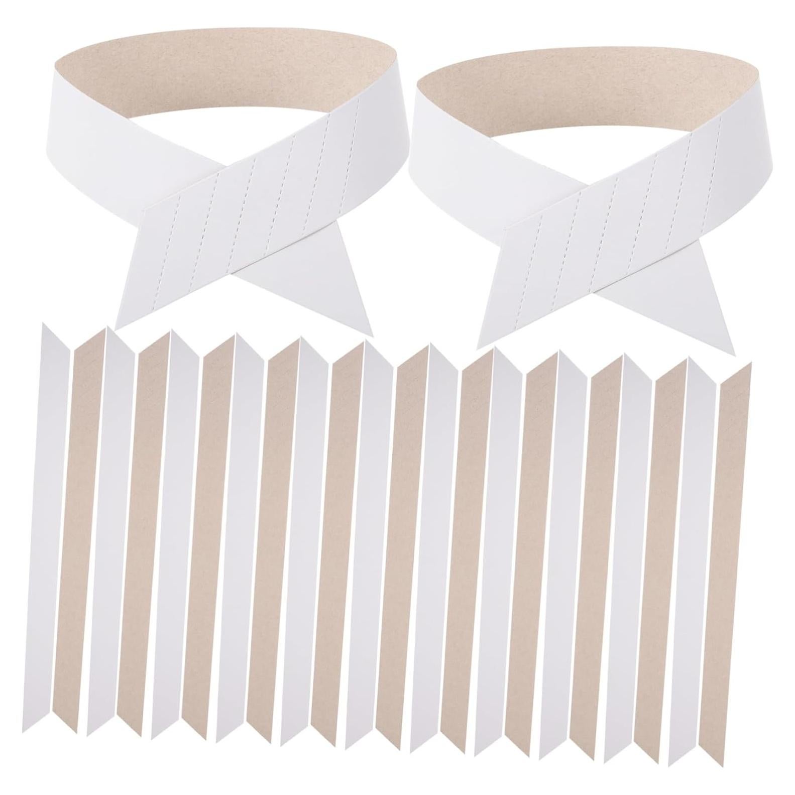 100 Soportes de Cuello de Camisa de Papel HONMEET 41.5x3cm