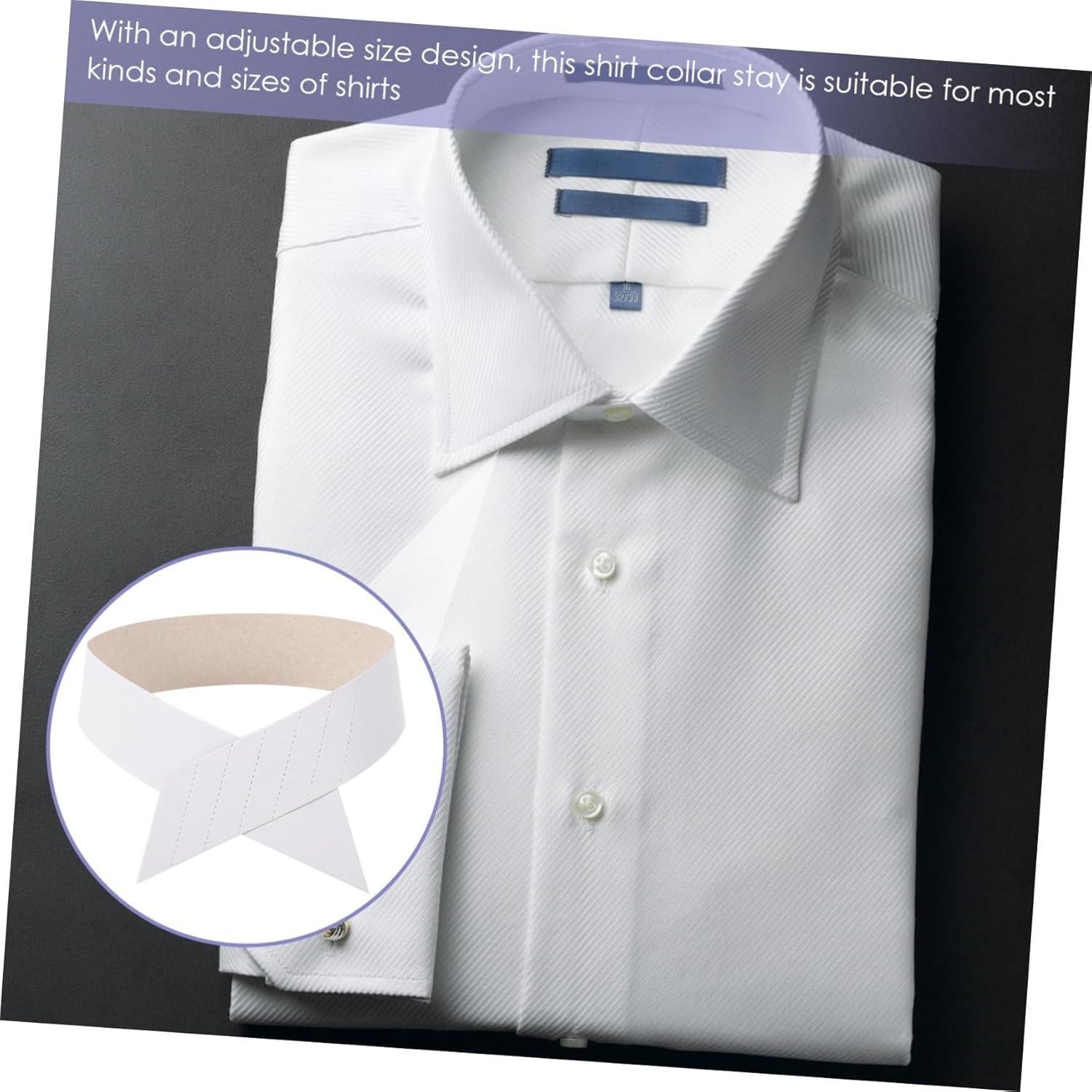 100 Soportes de Cuello de Camisa de Papel HONMEET 41.5x3cm