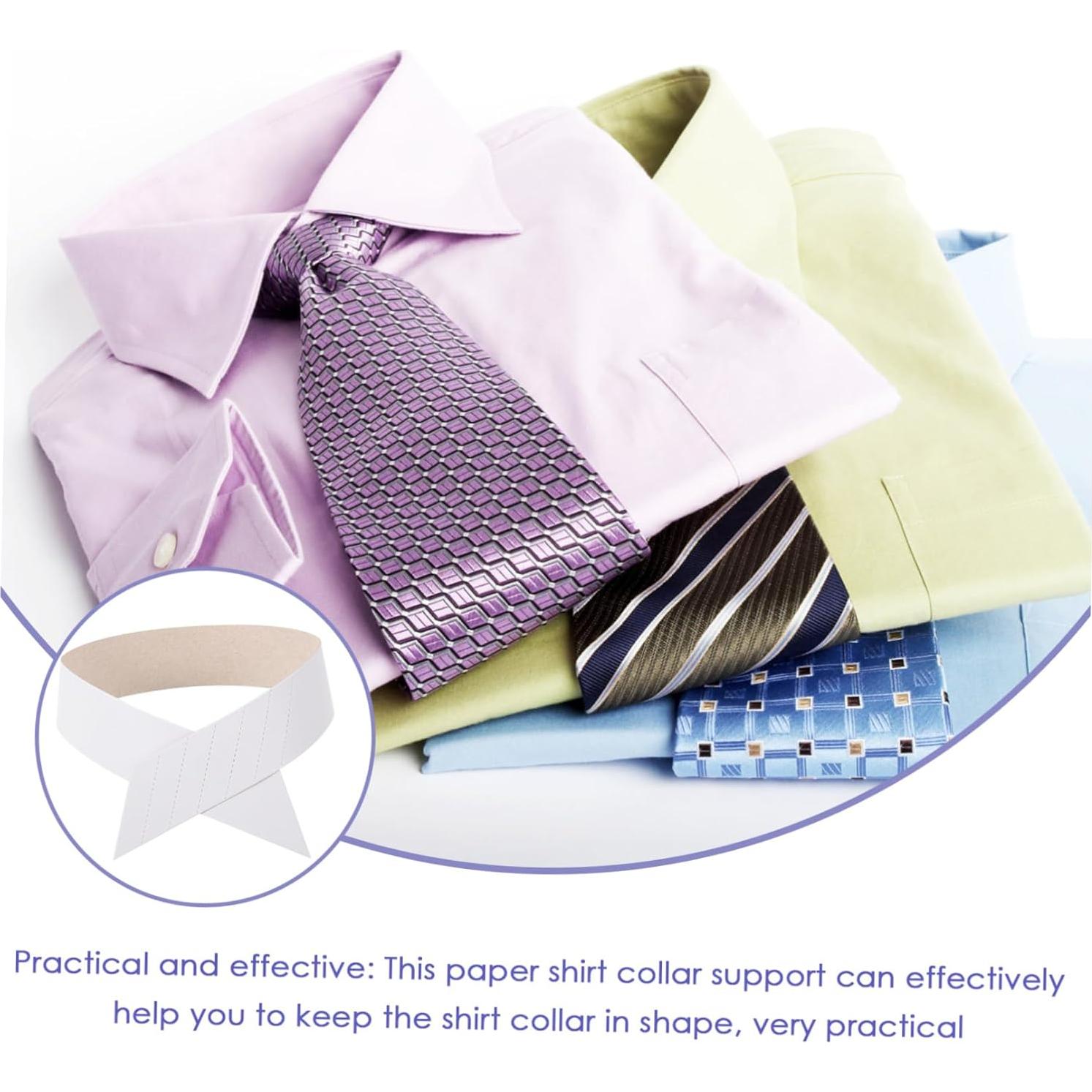 100 Soportes de Cuello de Camisa de Papel HONMEET 41.5x3cm