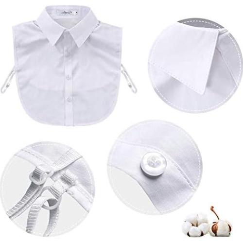 Collar Falso de Moda para Hombre Joyci Algodón Blanco