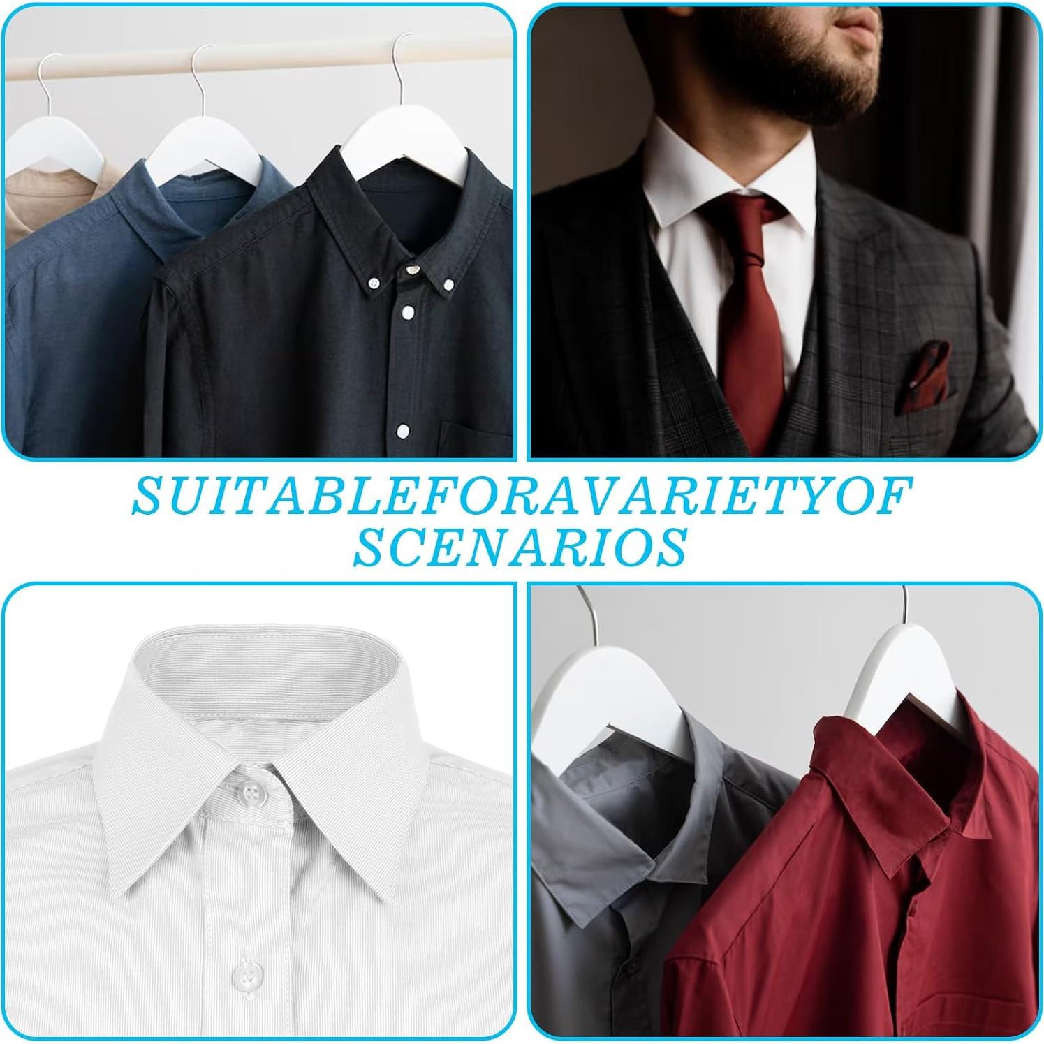 100 Soportes Transparentes para Cuello de Camisa Teaaha