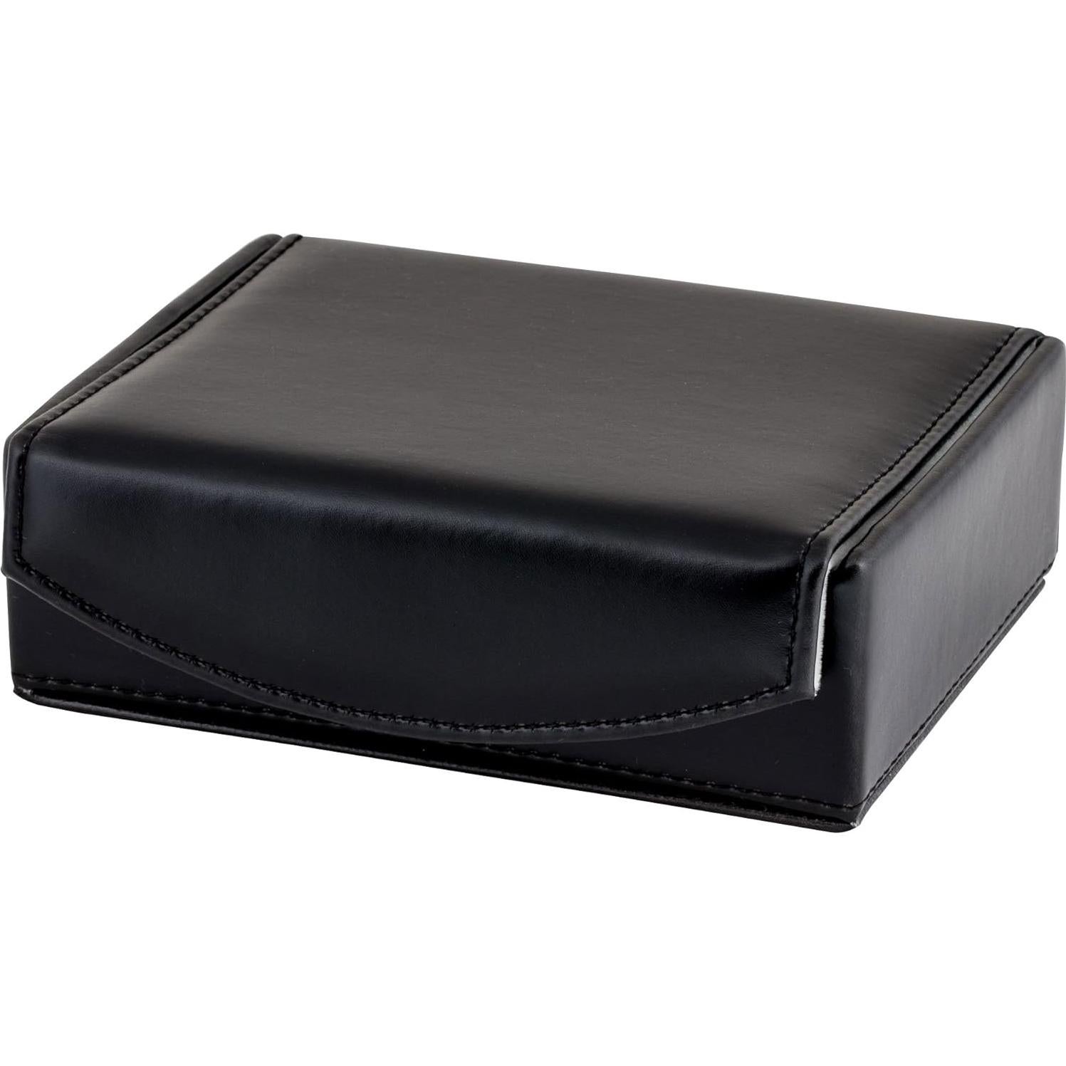 Caja de Almacenamiento de Gemelos Cuff-Daddy - Cuero Negro, 12 Pares