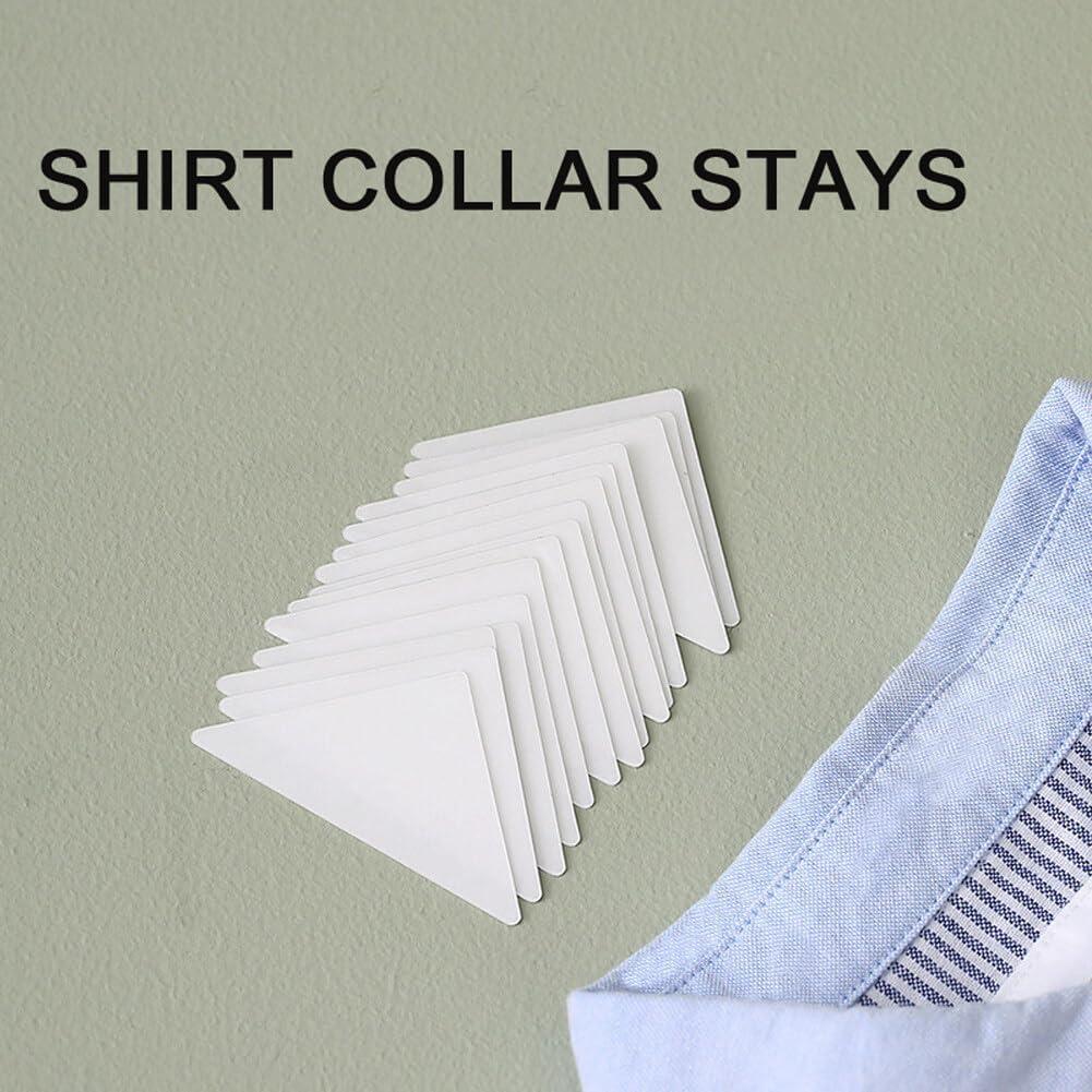 20 Soportes Adhesivos para Cuello de Camisa UPSTORE PVC 6.9x3.6cm