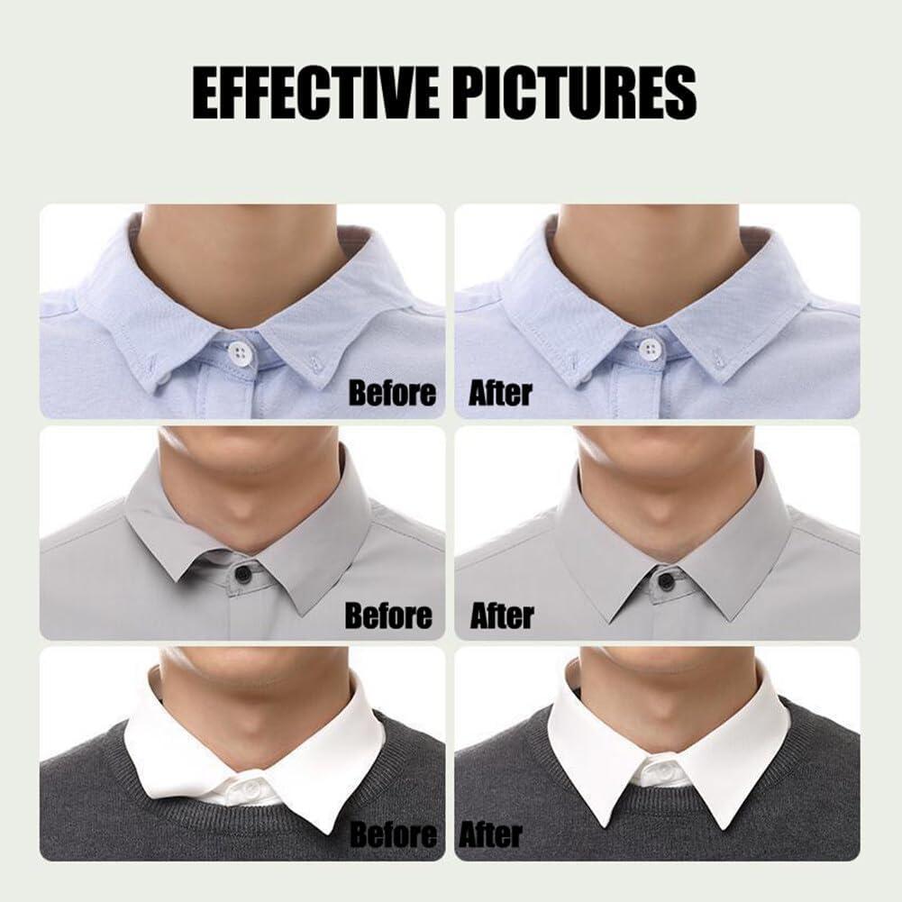 20 Soportes Adhesivos para Cuello de Camisa UPSTORE PVC 6.9x3.6cm