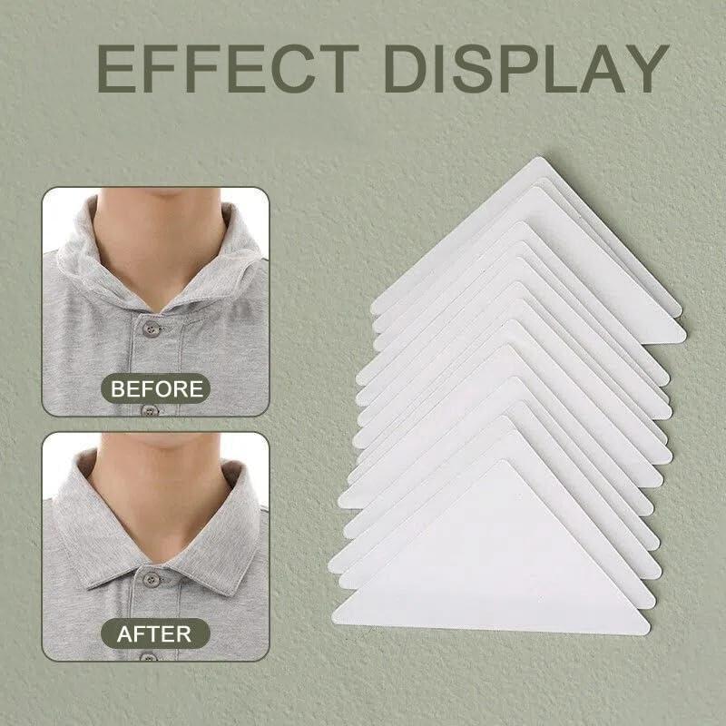20 Soportes Adhesivos para Cuello de Camisa UPSTORE PVC 6.9x3.6cm