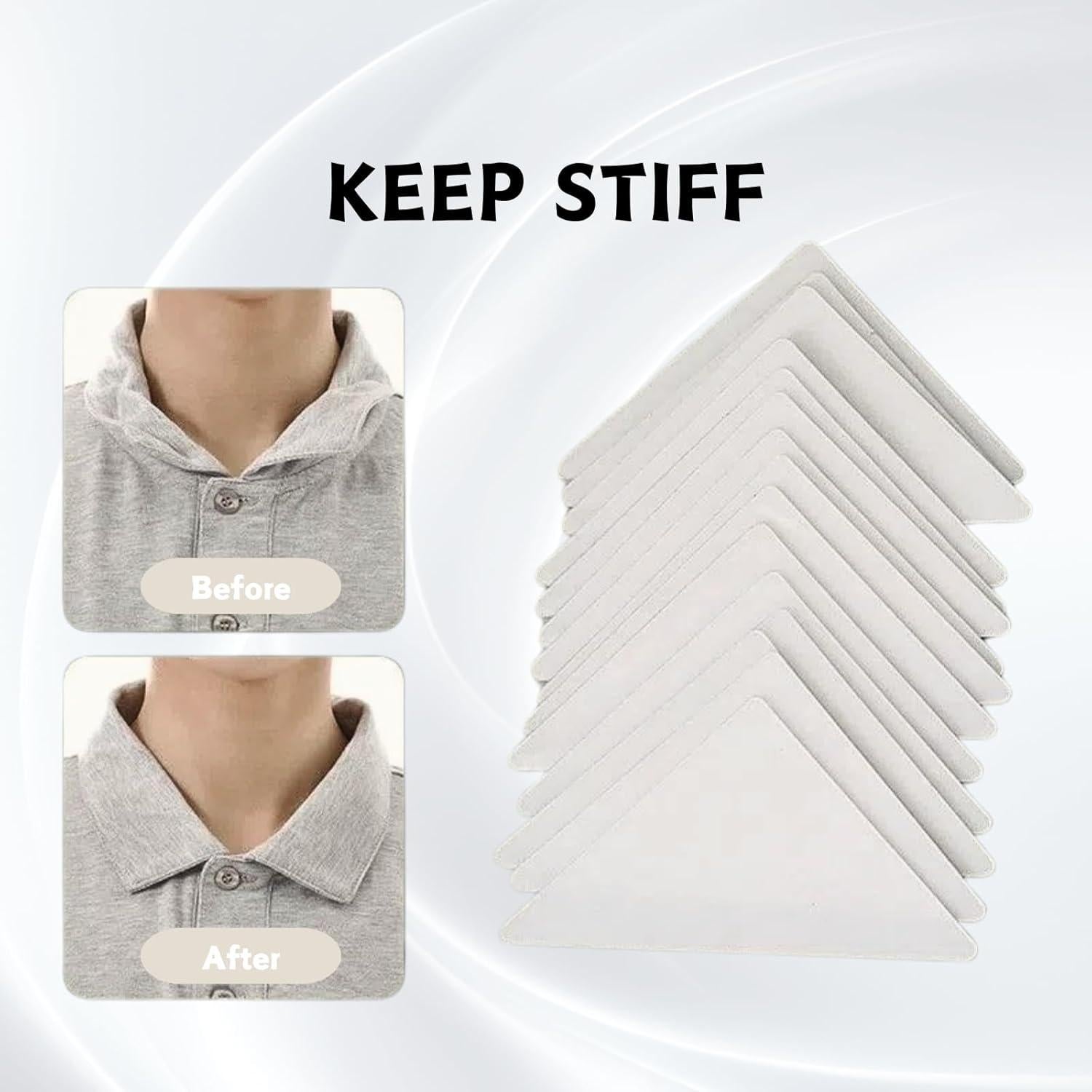 Soportes de Cuello de Camisa Polo No Curl 60 Piezas Adhesivos